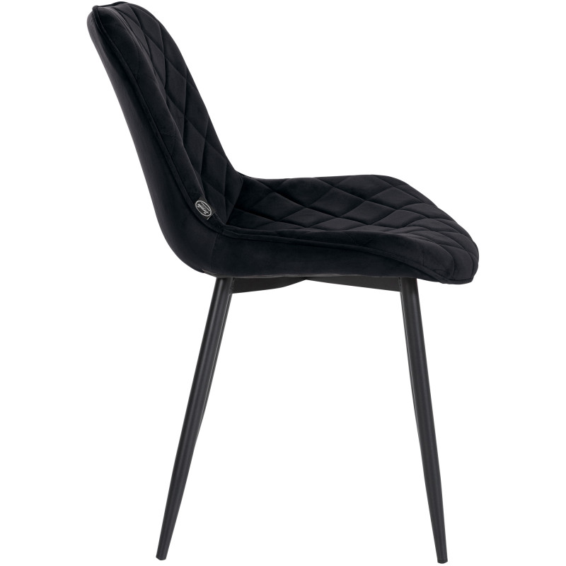 Lot de 4 chaises Springs velours noir