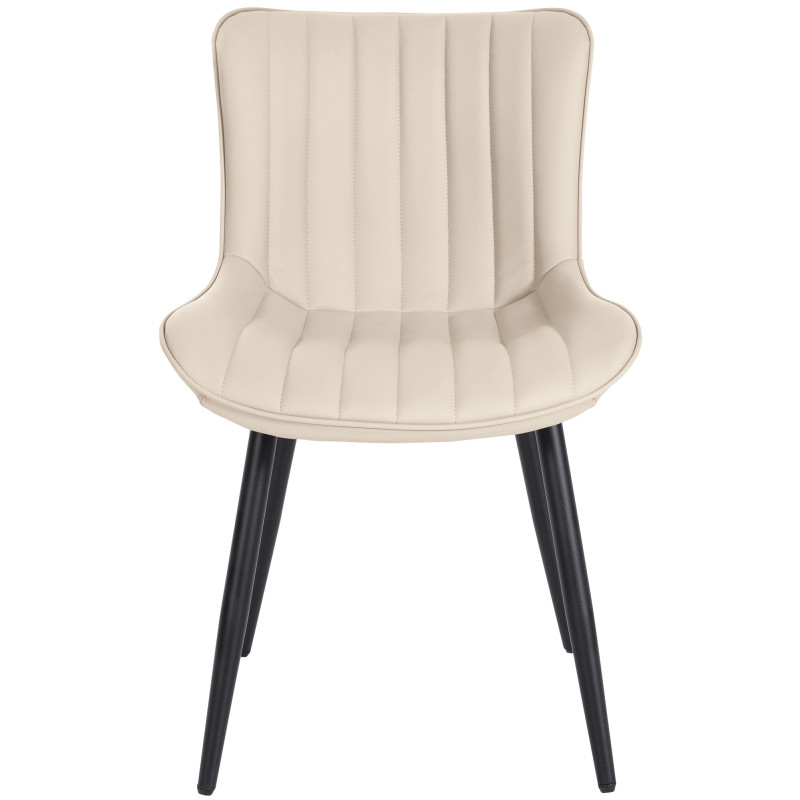 Lot de 2 chaises Largo en simili cuir crème