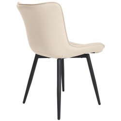 Lot de 2 chaises Largo en simili cuir crème