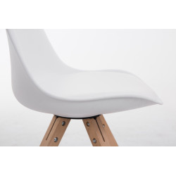 Chaise visiteur Toulouse Natura Square blanche