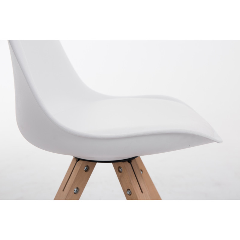 Chaise visiteur Toulouse Natura Square blanche