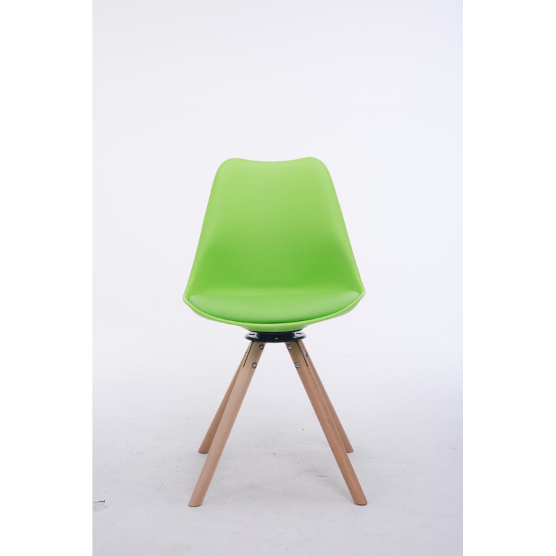 Sedia design Troyes Girevole Similpelle Rotondo verde,natura