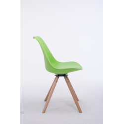 Sedia design Troyes Girevole Similpelle Rotondo verde,natura