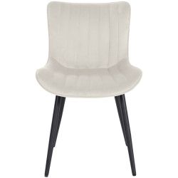 Lot de 2 chaises Largo en velours crème