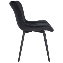 Lot de 2 chaises Largo en velours noir