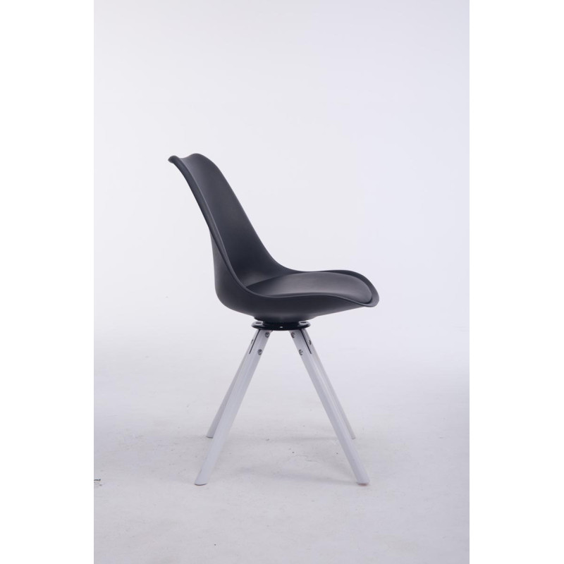 Silla para visitas Troyes Rund Negro,Blanco