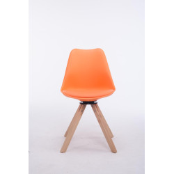 Chaise visiteur pivotante Troyes Natura Square orange