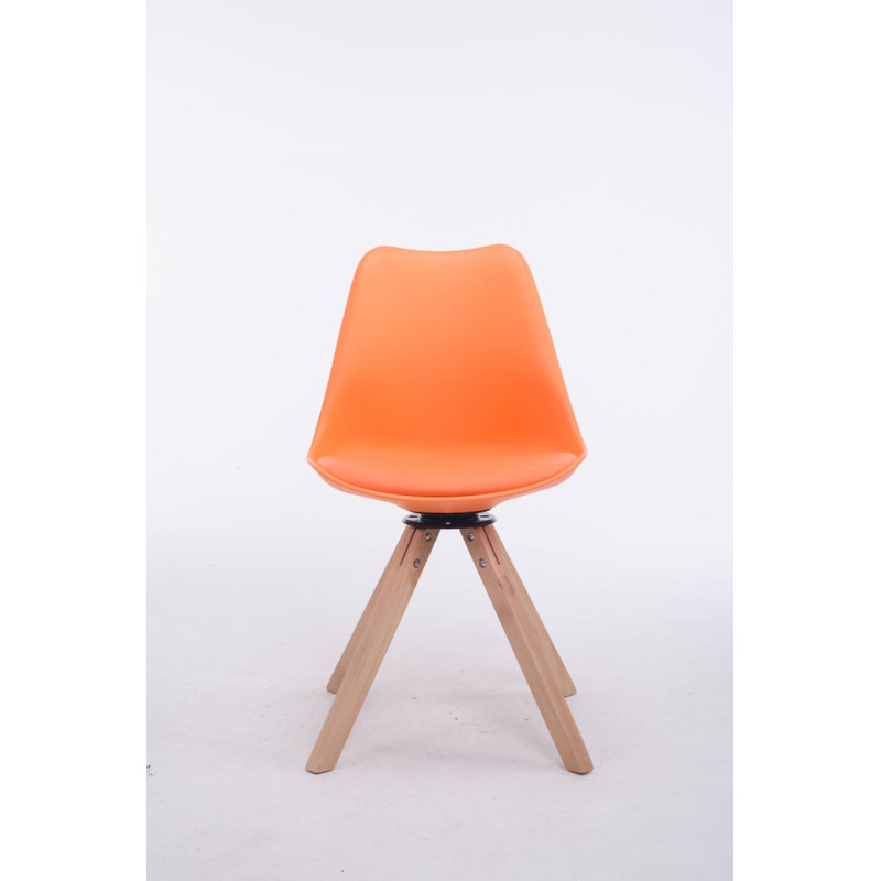 Chaise visiteur pivotante Troyes Natura Square orange