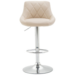 Lot de 2 tabourets de bar Lazio simili cuir C crème