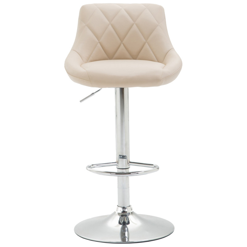 Lot de 2 tabourets de bar Lazio simili cuir C crème