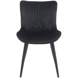 Lot de 2 chaises Brady en velours noir