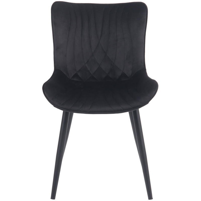 Lot de 2 chaises Brady en velours noir