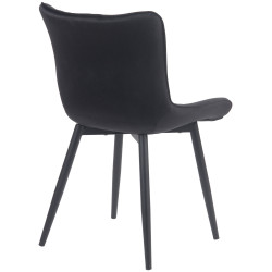 Lot de 2 chaises Brady en velours noir