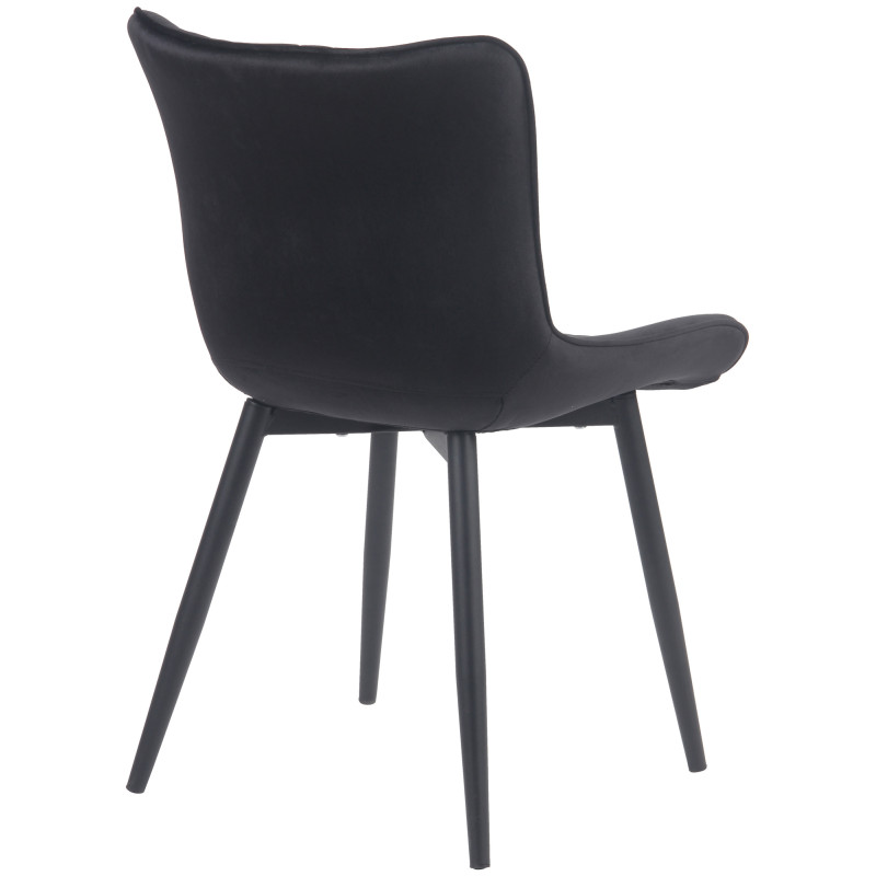 Lot de 2 chaises Brady en velours noir