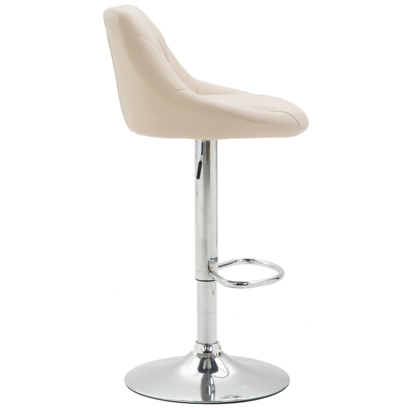 Lot de 2 tabourets de bar Lazio simili cuir C crème
