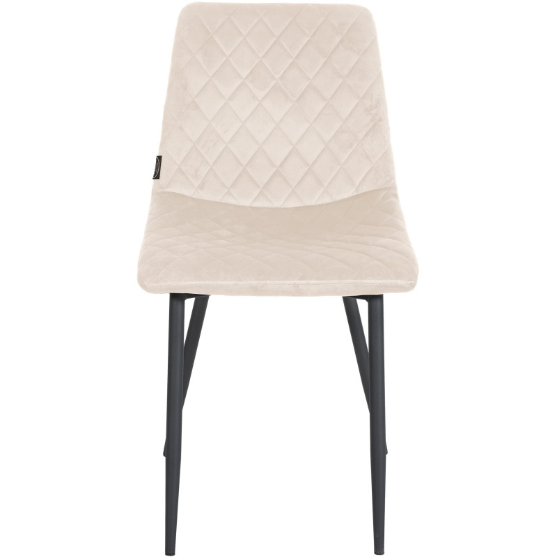 Lot de 4 chaises Telde en velours crème