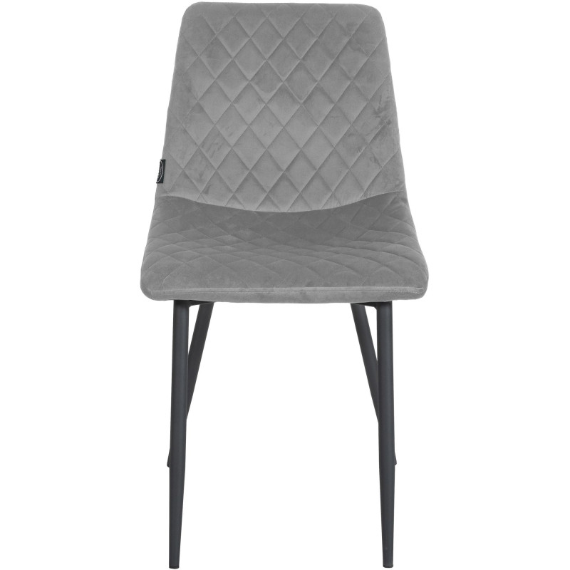 Lot de 4 chaises Telde en velours gris