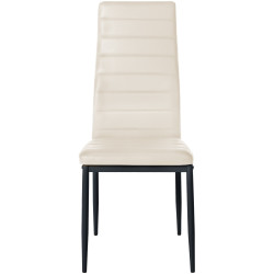Lot de 4 chaises de salle à manger Mayfair simili cuir crème