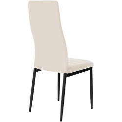 Lot de 4 chaises de salle à manger Mayfair velours crème