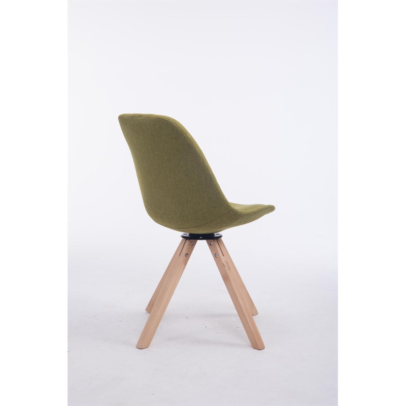 Chaise visiteur Troyes Pivotante Natura Tissu Carré vert