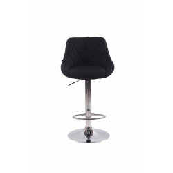 Lot de 2 tabourets de bar Lazio tissu C noir