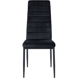 Lot de 6 chaises de salle à manger en velours Mayfair noir