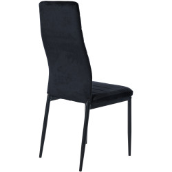 Lot de 6 chaises de salle à manger en velours Mayfair noir