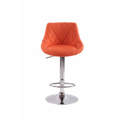 Lot de 2 tabourets de bar Lazio tissu C orange