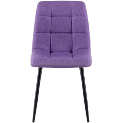 Lot de 4 chaises de salle à manger tissu Antibes violet