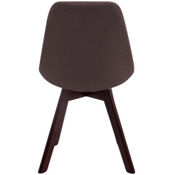 Chaise visiteur Borneo V2 en tissu noyer marron