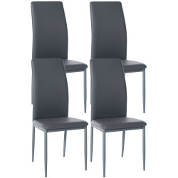 Lot de 4 chaises de salle à...