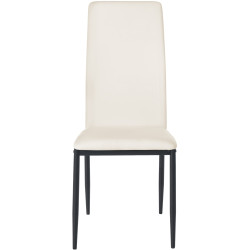 Lot de 6 chaises de salle à manger Savino simili cuir crème
