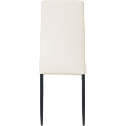 Lot de 6 chaises de salle à manger Savino simili cuir crème