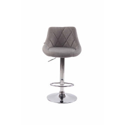 Lot de 2 tabourets de bar Lazio tissu C gris