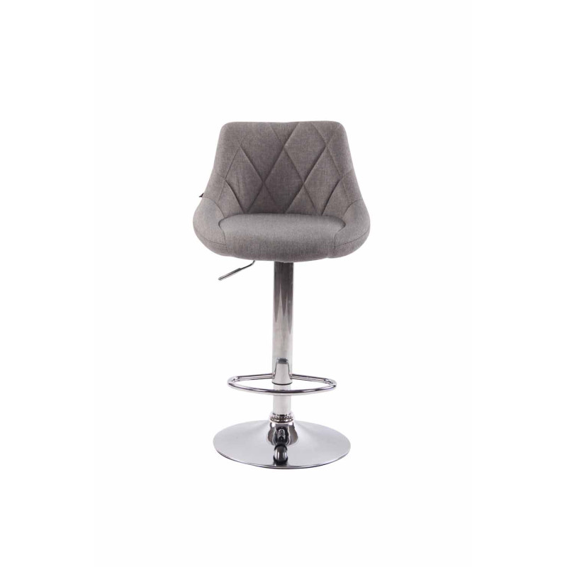 Lot de 2 tabourets de bar Lazio tissu C gris