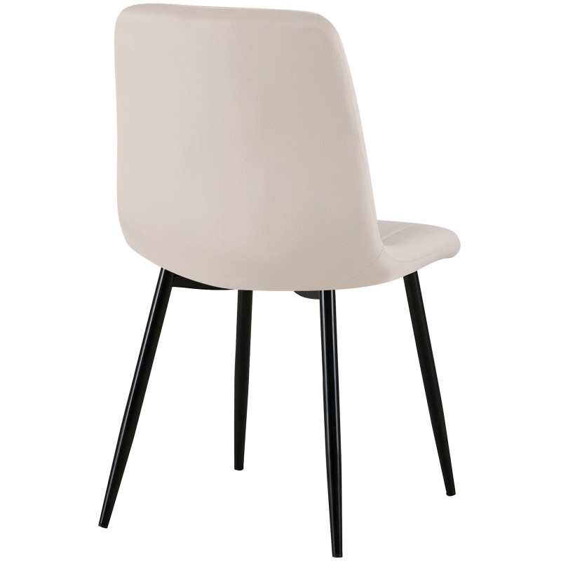 Suite de 4 chaises Dijon en velours crème
