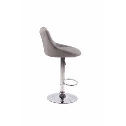 Lot de 2 tabourets de bar Lazio tissu C gris