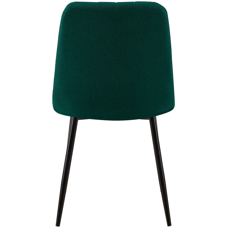 Lot de 4 chaises Dijon tissu vert foncé
