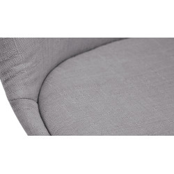 Chaise visiteur Borneo V2 Tissu blanc gris