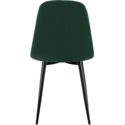 Chaise de salle à manger en velours Baxter vert