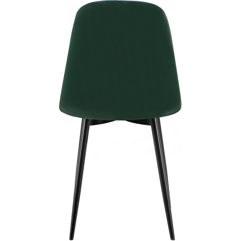 Chaise de salle à manger en velours Baxter vert