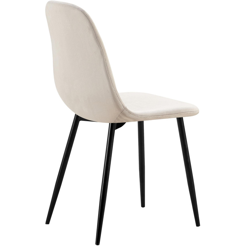 Chaise de salle à manger en velours Baxter gris
