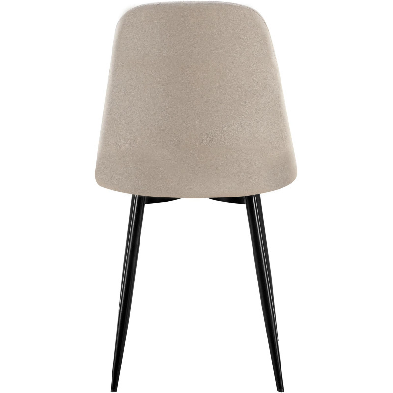 Chaise de salle à manger en velours Baxter gris