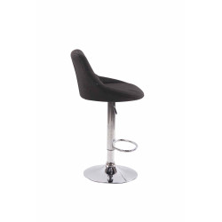 Lot de 2 tabourets de bar Lazio tissu C gris foncé
