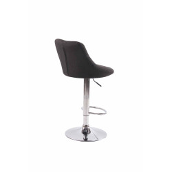 Lot de 2 tabourets de bar Lazio tissu C gris foncé