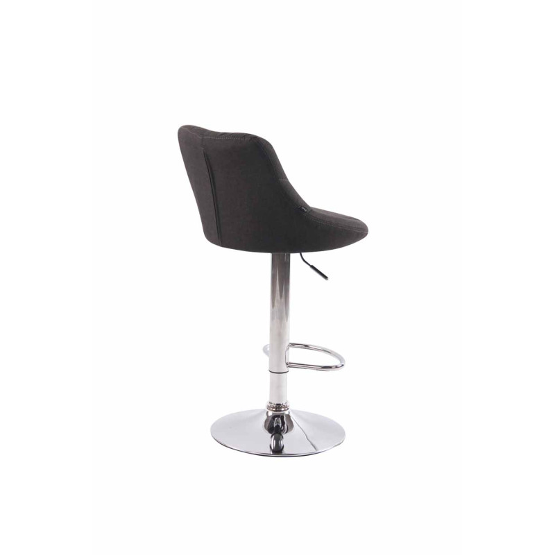 Lot de 2 tabourets de bar Lazio tissu C gris foncé