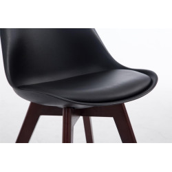 Silla De Comedor Borneo V2 Negro,Nogal