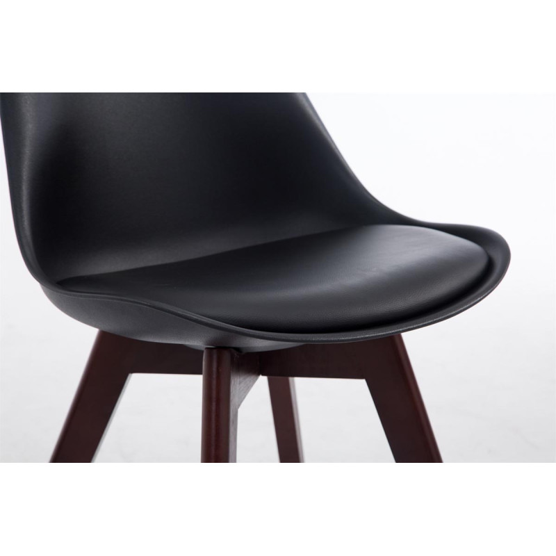 Silla De Comedor Borneo V2 Negro,Nogal