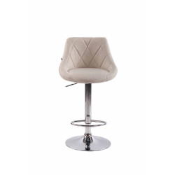 Lot de 2 tabourets de bar Lazio tissu C crème