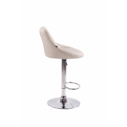 Lot de 2 tabourets de bar Lazio tissu C crème